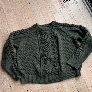 J Crew Women's Olive Green Knit Sweater paid $112 worn twice size XXL